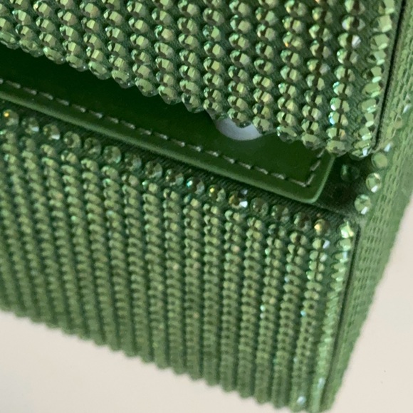 Brandon Blackwood Mini Kendrick Trunk Green  Peridot Crystal Bag - Picture 12 of 14